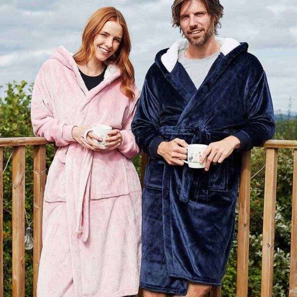 Brand Lab Unisex Hooded Cuffed Robe Thumbnail