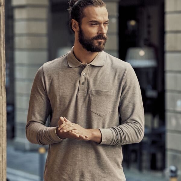 Clique Basic Polo L/S Pocket Thumbnail