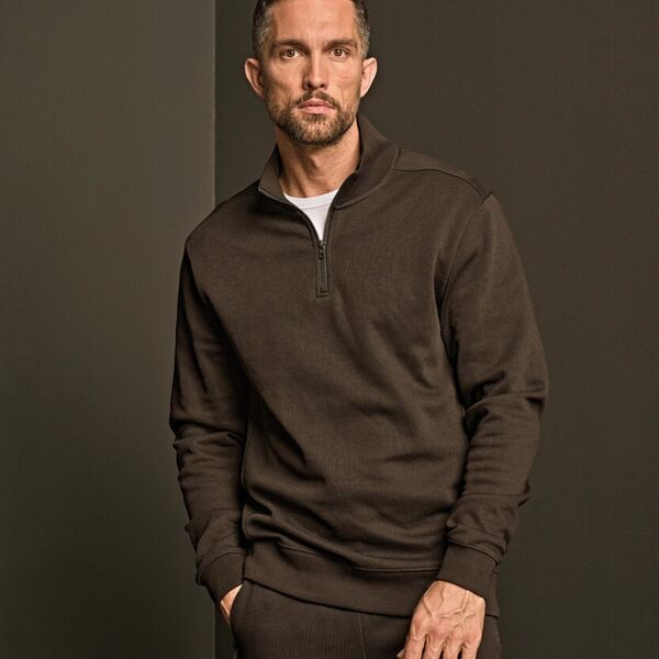 Ribbed interlock half-zip (5506) Thumbnail