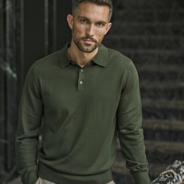 Tee Jays Knitted Polo Shirt Thumbnail